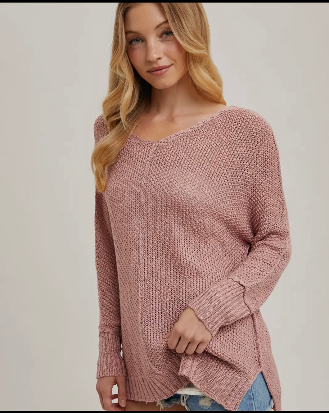 Reversed stitch  sweater