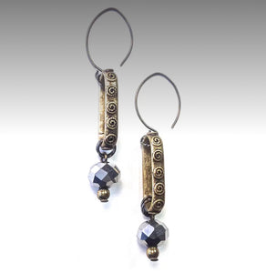 Oval link drop earring