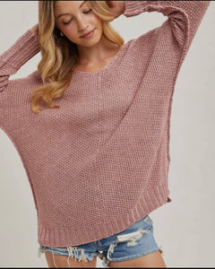 Reversed stitch  sweater