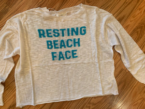 Resting beach face