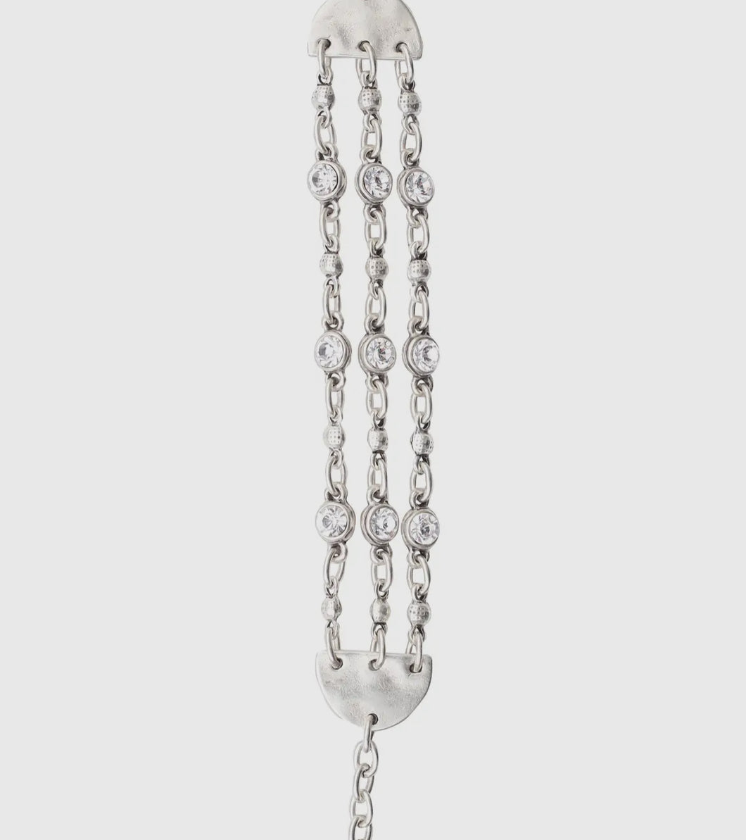 Handmade Pewter 3-chain Bracelet