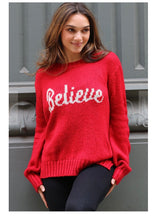 Load image into Gallery viewer, Believe sweater
