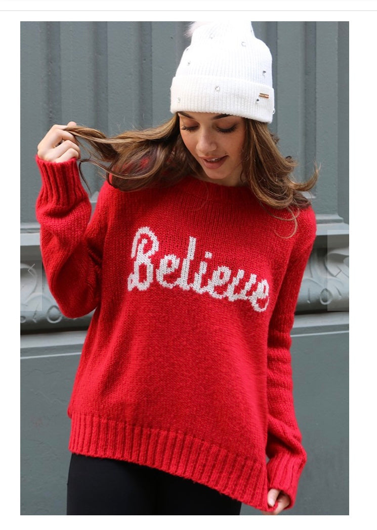 Believe sweater